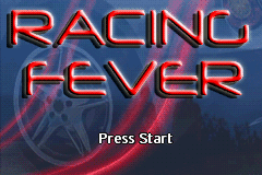 Racing Fever title screen for GameBoy Advance